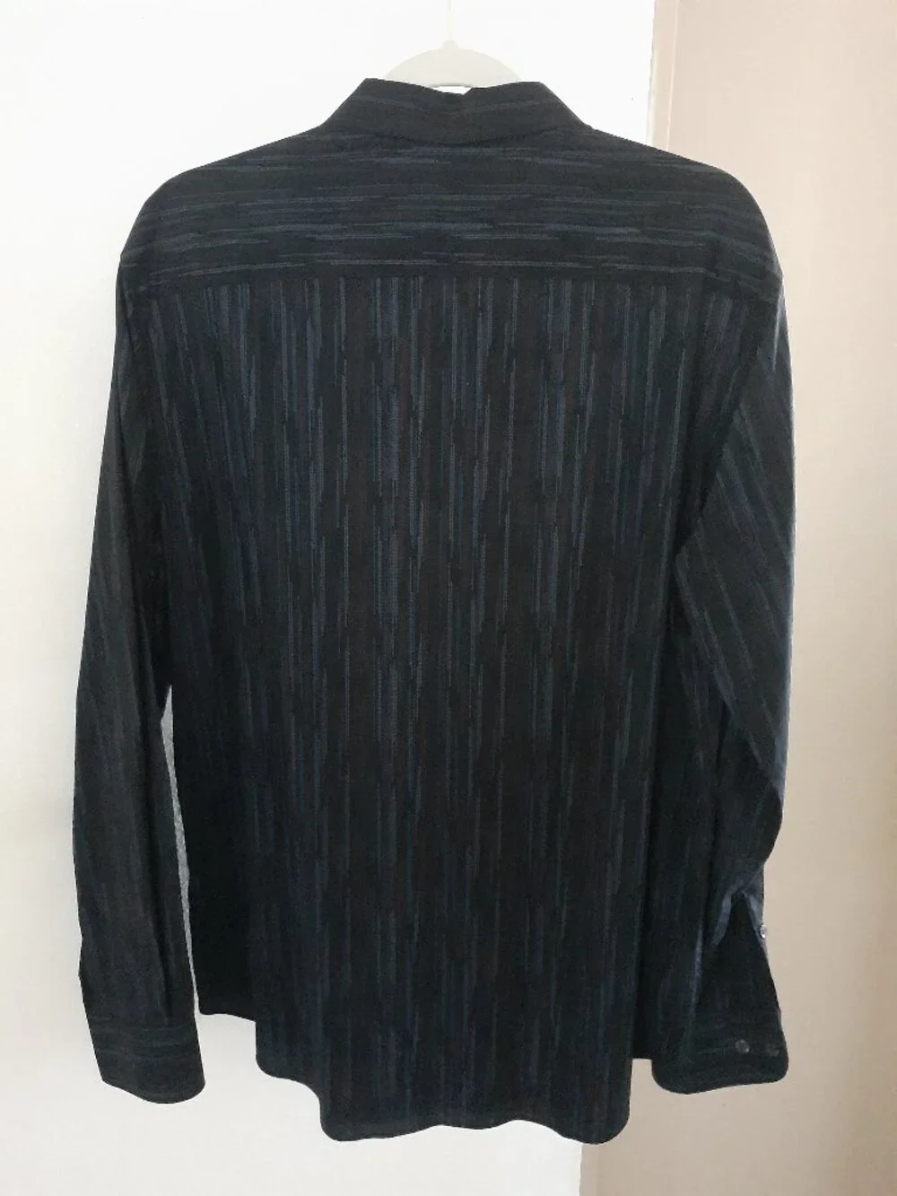 Perry Ellis Men's New Button up long sleeve black shirt size large cotton - Picture 2 of 5